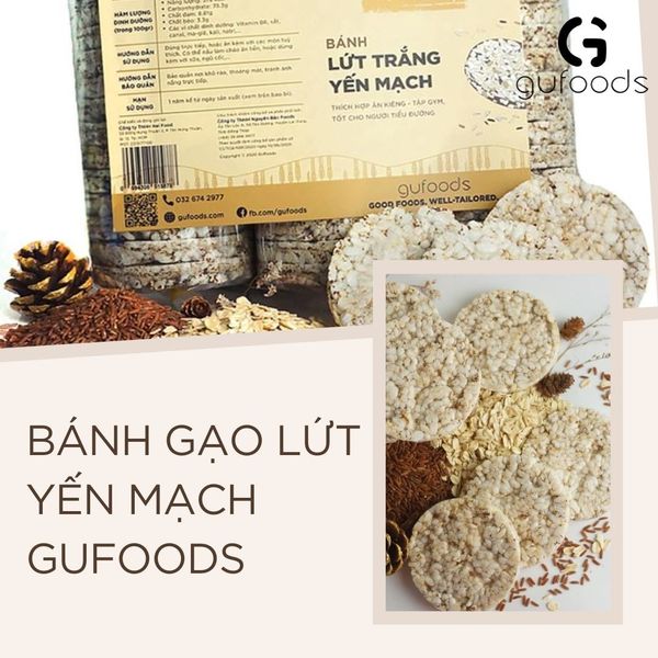 Bánh gạo lứt yến mạch GUfoods