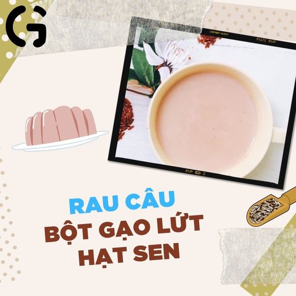 Rau câu bột gạo lứt hạt sen