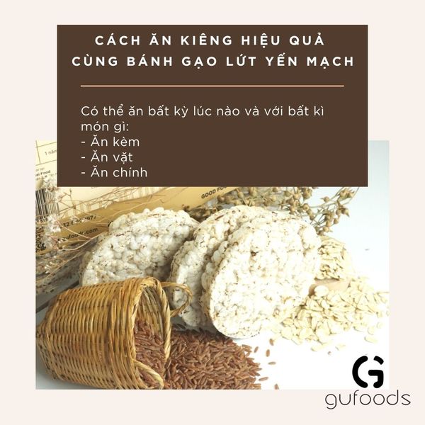 Ăn kiêng hiệu quả cùng bánh gạo lứt nguyên hạt GUfoods