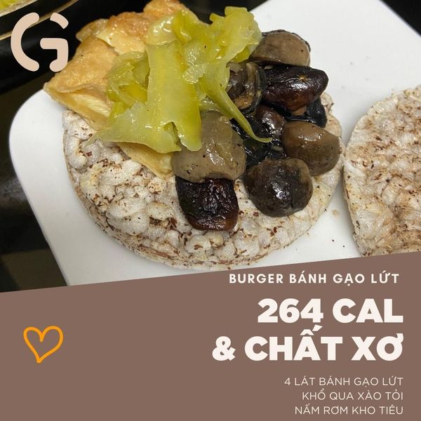 Buger bánh gạo lứt