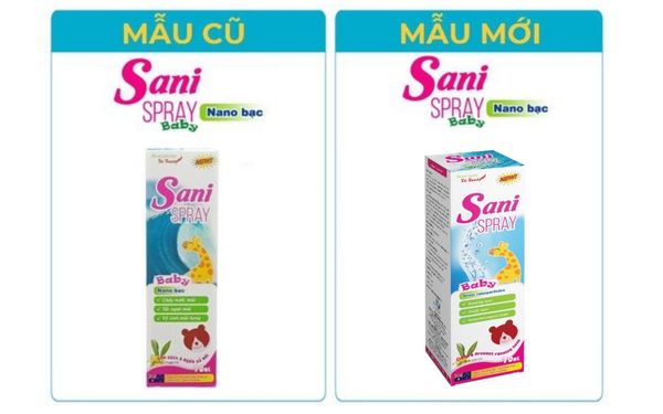 Thông báo cải tiến và thay đổi nhà sản xuất sản phẩm Dung dịch xịt vệ sinh mũi Sani Spray Baby