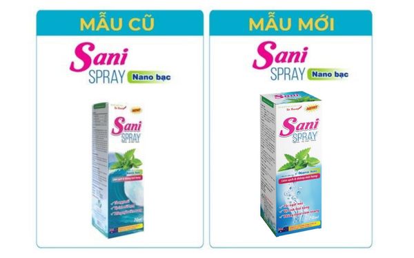 Thông báo cải tiến và thay đổi nhà sản xuất sản phẩm mới Dung dịch xịt vệ sinh mũi Sani Spray
