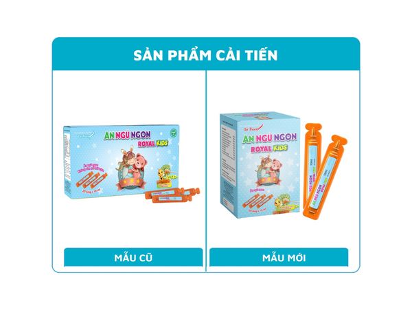Thông báo cải tiến và thay đổi nhà sản xuất sản phẩm Thực phẩm bảo vệ sức khỏe Ăn ngủ ngon Royal Kids
