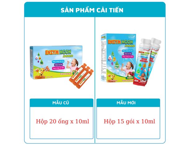 Thông báo cải tiến và thay đổi nhà sản xuất sản phẩm thực phẩm bảo vệ sức khỏe Enzym ngon Advanced