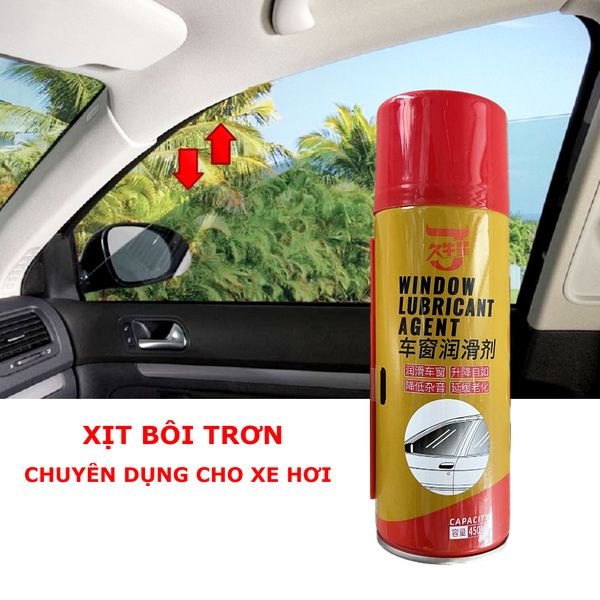 Chai xịt bôi trơn gioăng cửa kính ô tô xe hơi dung dịch bảo dưỡng làm mới cao su chống kẹt, phá rỉ sét