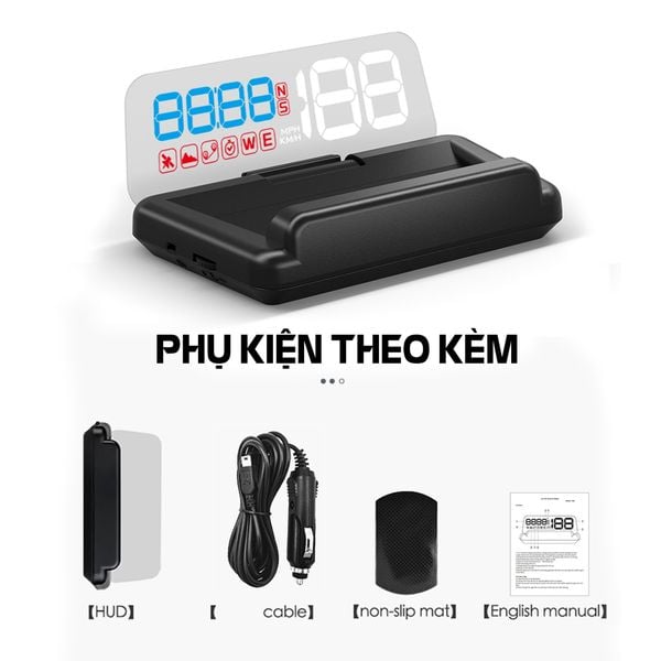 HUD T900 - Thiết Bị Hiển Thị Kính Lái Ô Tô