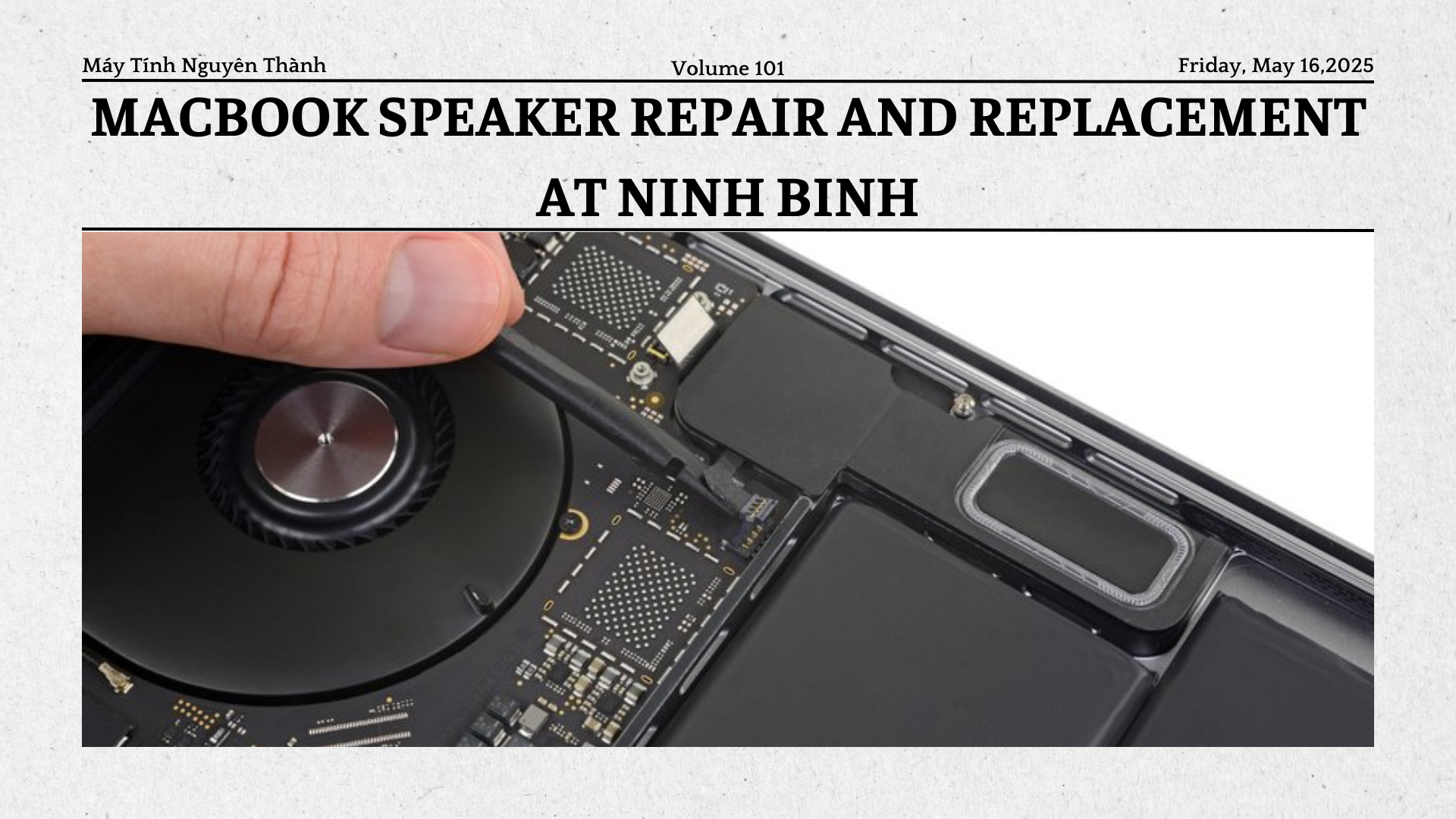 MacBook Speaker Repair and Replacement at Ninh Binh