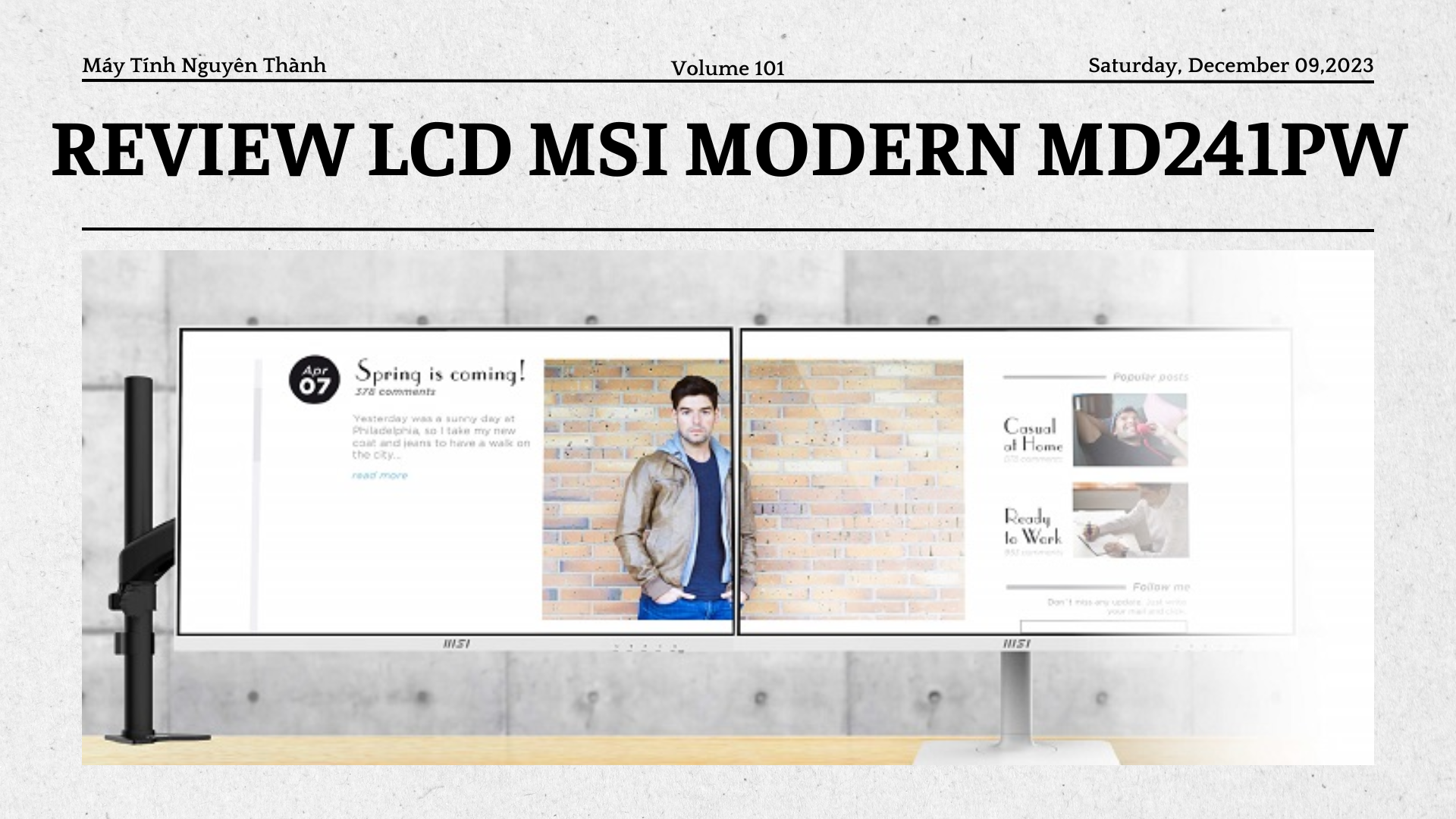 Đánh giá chi tiết màn hình MSI Modern MD241PW