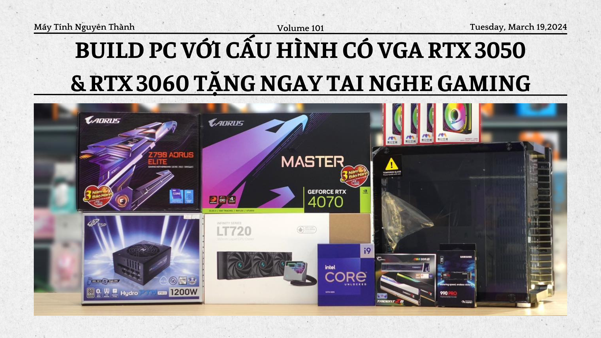 Build PC với cấu hình có VGA RTX 3050 & RTX 3060 tặng ngay tai nghe Gaming siêu xịn