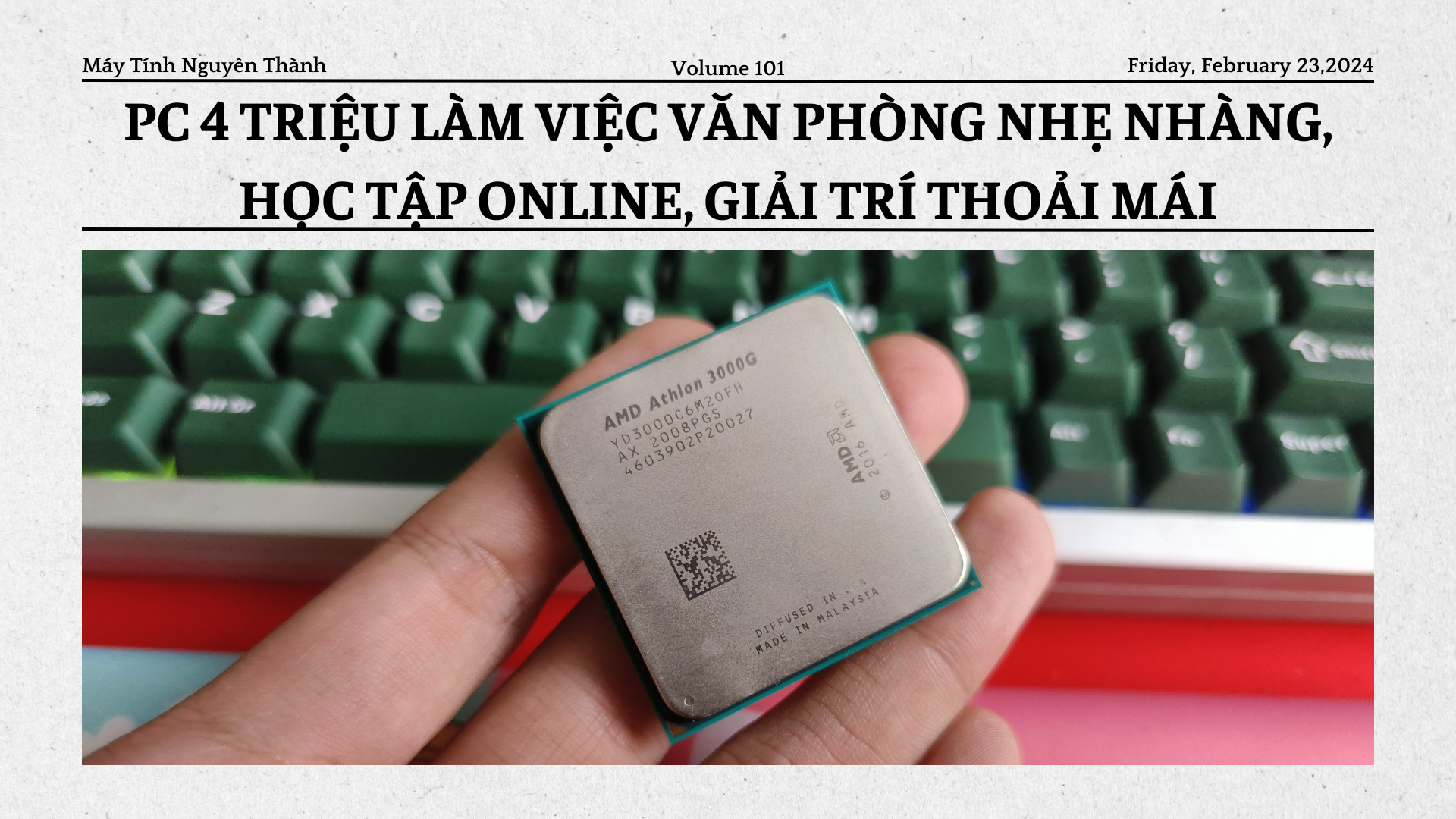 PC 4 triệu làm việc văn phòng nhẹ nhàng, học tập online, giải trí thoải mái