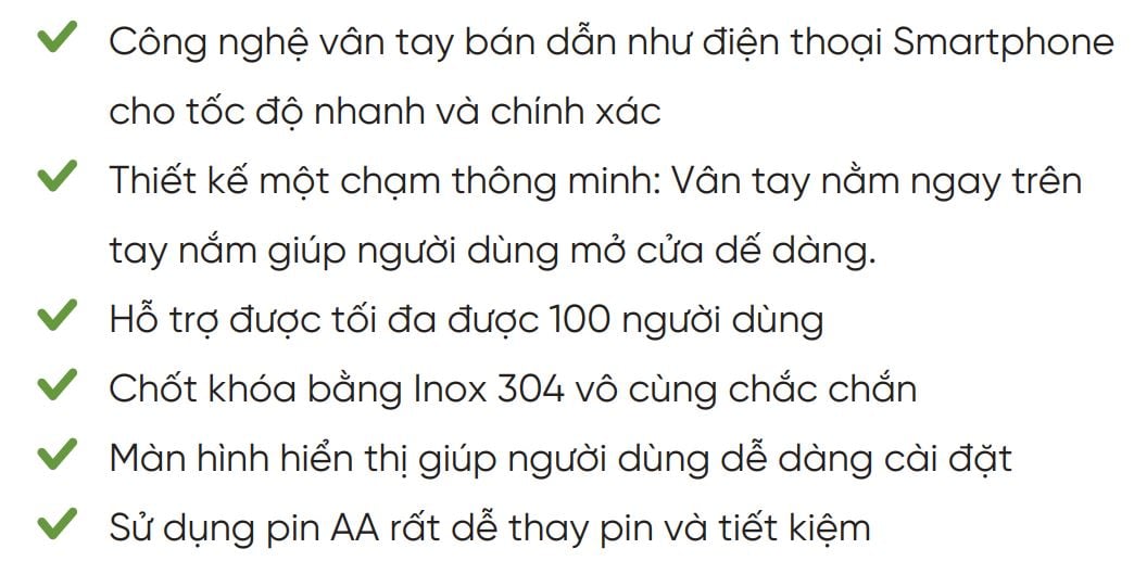 Khóa cửa vân tay ticklock