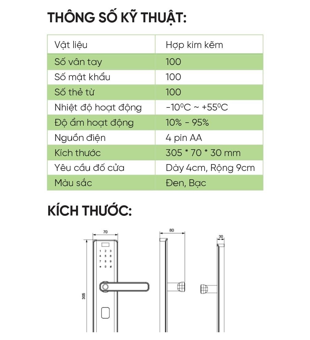 Khóa cửa vân tay ticklock