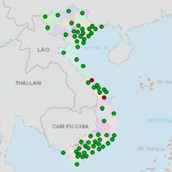 Hệ thống trạm Cors của Cục Đo Đạc