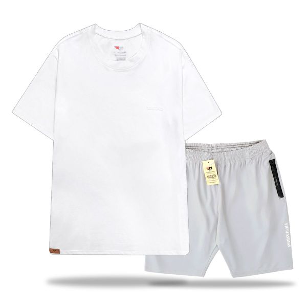 Bộ quần áo thể thao nam chất lượng cao, áo thun cổ tròn và quần short thun ATS08.QCT02 PIGOFASHION