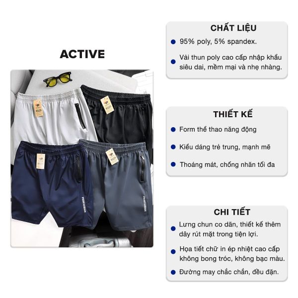 Bộ quần áo thể thao nam chất lượng cao, áo thun cổ tròn và quần short thun ATS08.QCT02 PIGOFASHION