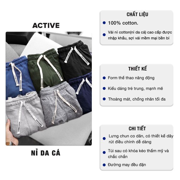 Bộ áo thun cổ tròn cotton thoáng mát và quần short nỉ nam chất lượng giao hàng nhanh ATS08.QSN01 PIGOFASHION