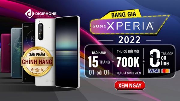 Bảng giá điện thoại Sony Xperia mới nhất 2022 cập nhật hằng ngày (Cập nhật 8/7/22)