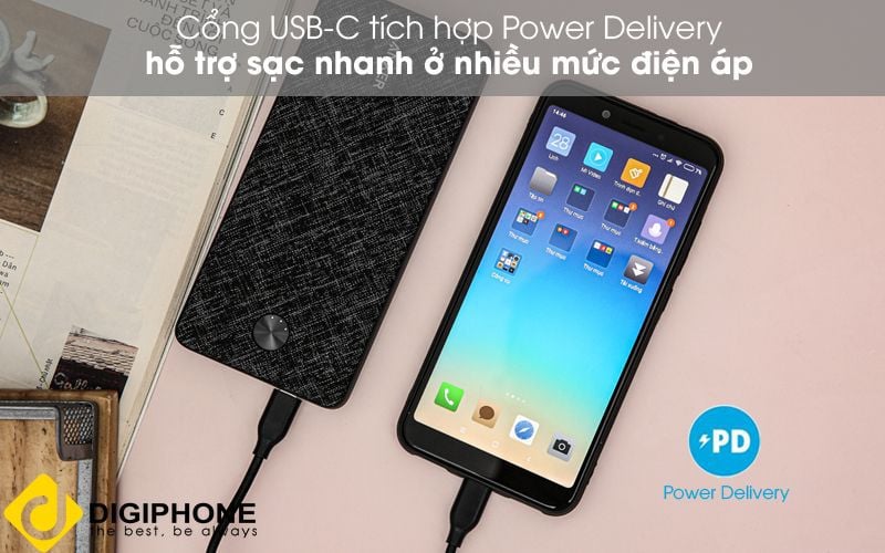 Hình ảnh mô tả sạc dự phòng Anker Polymer 20.000 mAh A1281 Fabric.