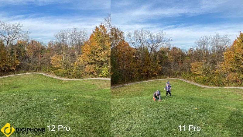 Ảnh chụp so sánh camera của iPhone 11 Pro và iPhone 12 Pro trong điều kiện ánh sáng lý tưởng (ảnh trên)
