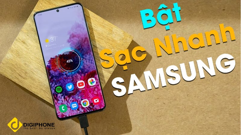 cách cài đặt sạc pin nhanh cho samsung