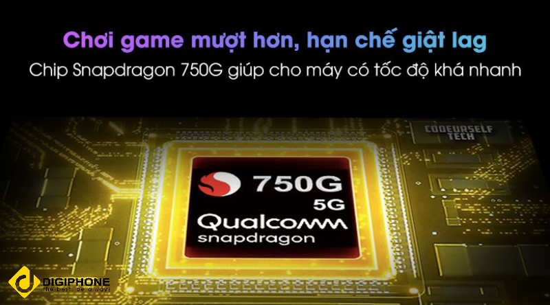 S7 FE sử dụng chip Snapdragon 750G giúp xử lý các tác vụ mượt mà