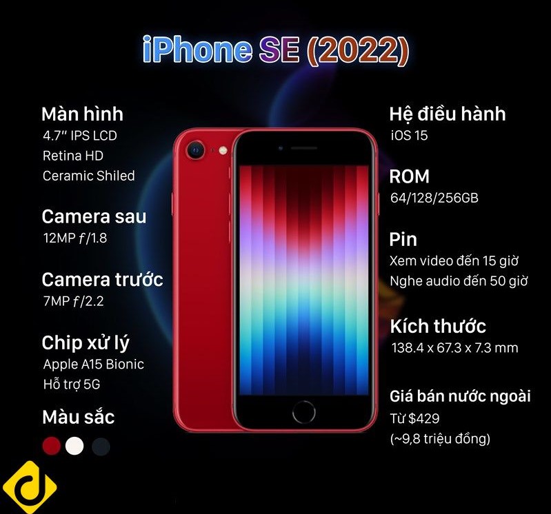 Cấu hình khủng của iPhone SE 2022