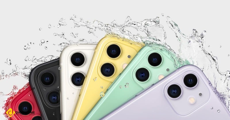 iPhone 11 sở hữu cụm camera kép lẫn camera trước đạt 12MP và khả năng kháng nước IP68.