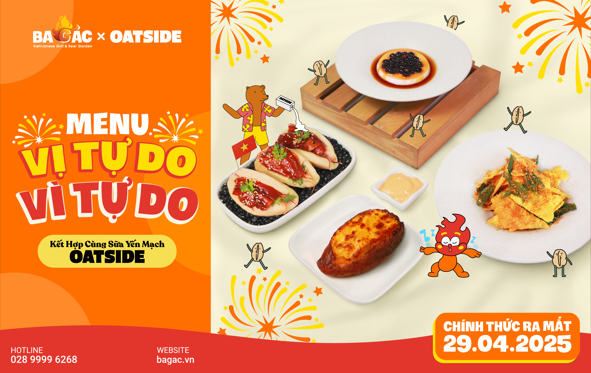 🔥BA GÁC x OATSIDE CHÍNH THỨC RA MẮT MENU “ VỊ TỰ DO, VÌ TỰ DO” ĂN MỪN ...