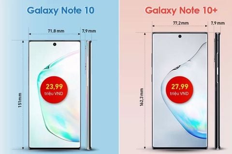 Galaxy Note10 và Note10+ có điểm gì khác nhau