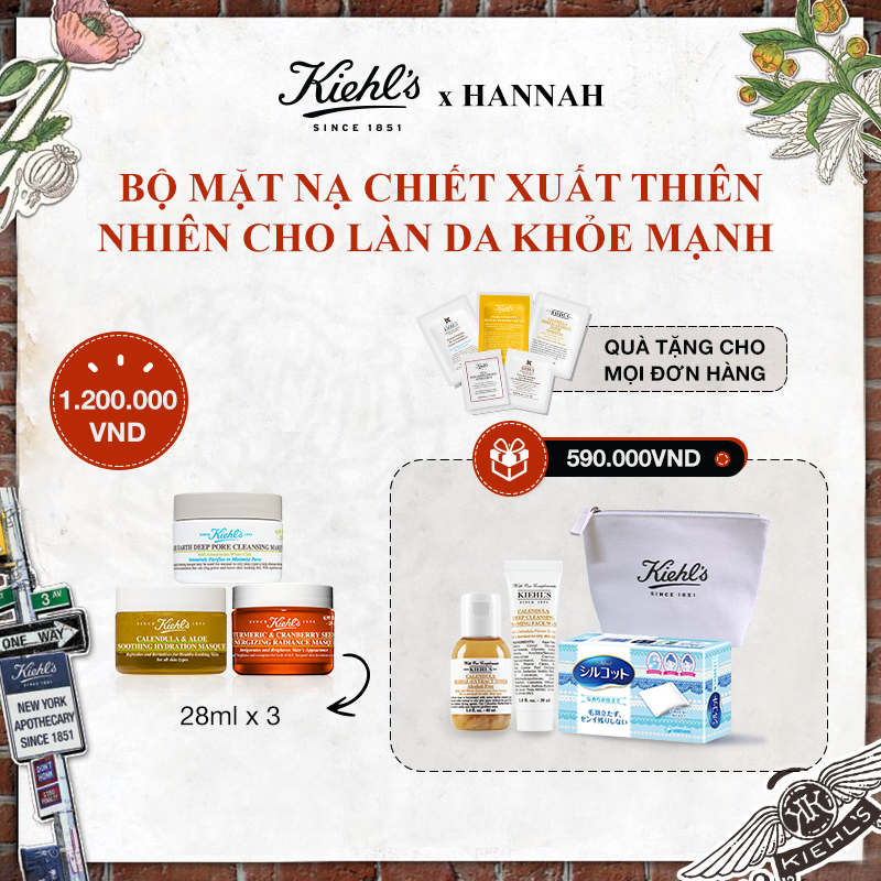 Hannah Set - Bộ Mặt Nạ Chiết Xuất Thiên Nhiên Cho Làn Da Khỏe Mạnh (28ml x3)
