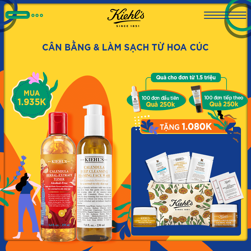 Bộ sản phẩm CÂN BẰNG & LÀM SẠCH TỪ HOA CÚC new