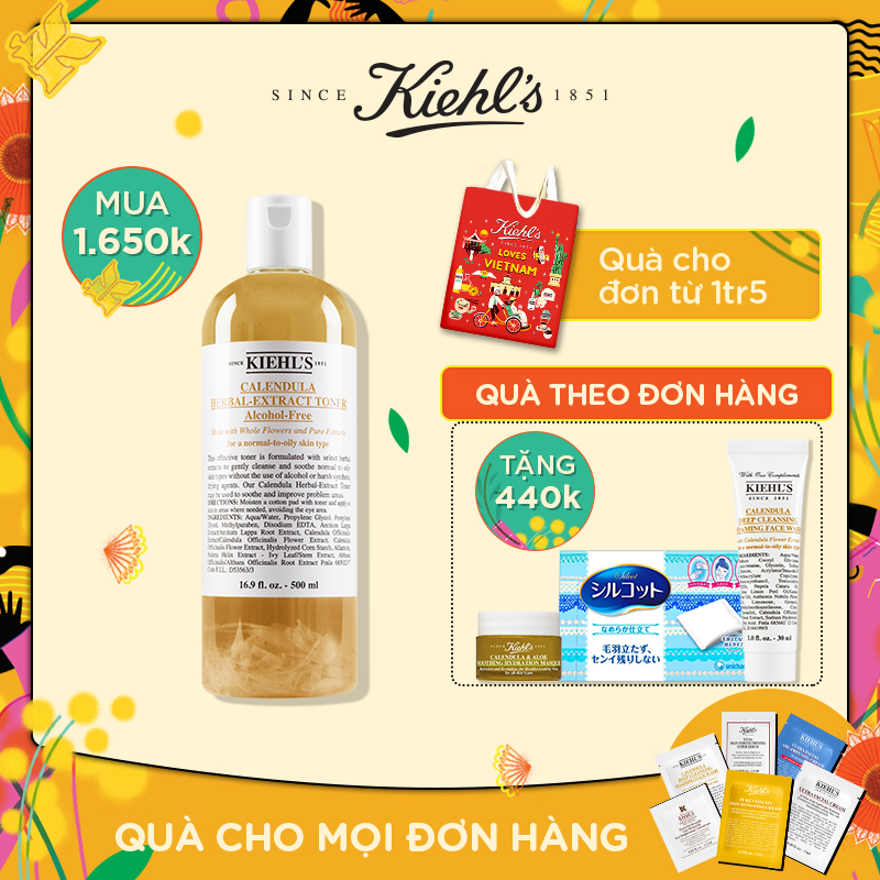 Bộ sản phẩm NƯỚC CÂN BẰNG CHIẾT XUẤT HOA CÚC KHÔNG CỒN 500ml
