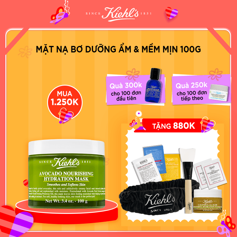 Bộ sản phẩm MẶT NẠ BƠ CẤP DƯỠNG ẨM MỀM MỊN 100G