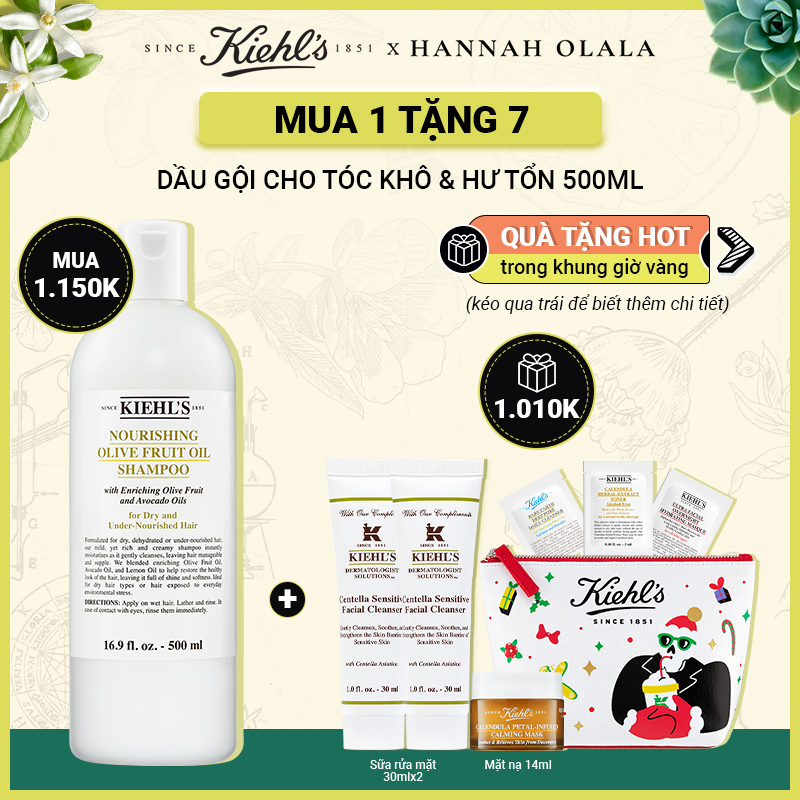 [Hannah] Bộ Dầu Gội Cho Tóc Khô và Hư Tổn Olive Fruit Oil Nourishing Shampoo