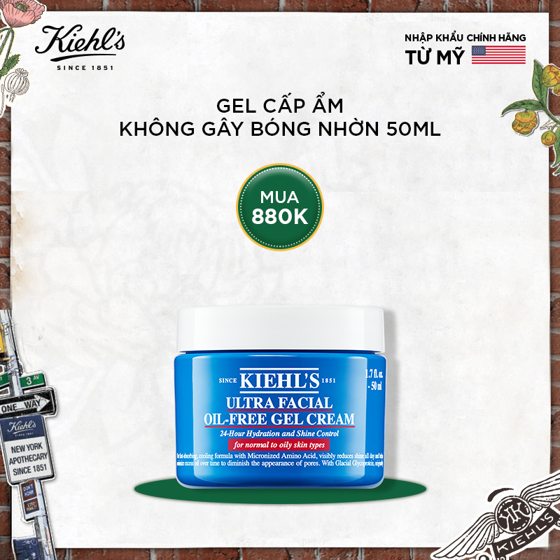 Kem Dưỡng Cấp Ẩm Kiềm Dầu Không Bóng Nhờn Suốt 24h Ultra Facial Oil-Free Gel Cream 50ML