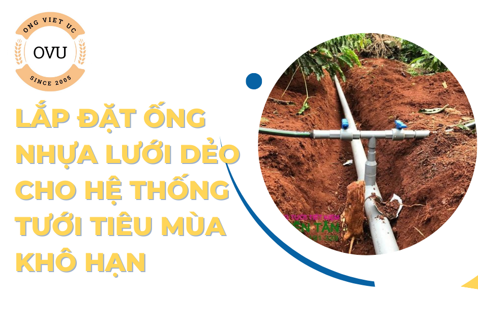 Lắp đặt ống nhựa lưới dẻo cho hệ thống tưới tiêu mùa khô hạn