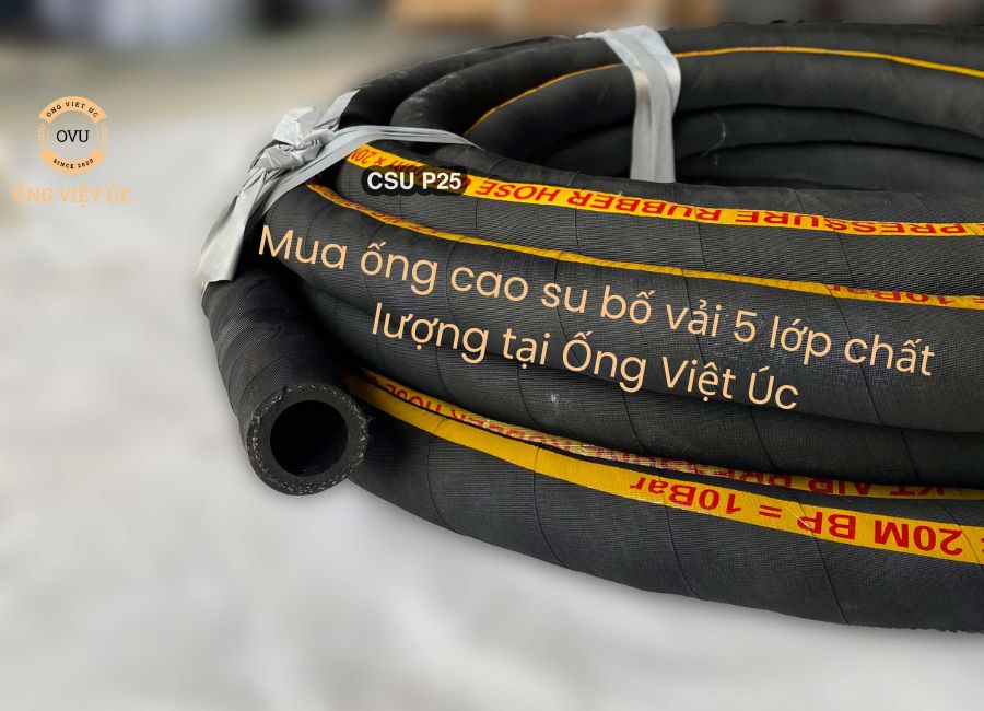 Mua ống cao su bố vải 5 lớp chất lượng tại Ống Việt Úc