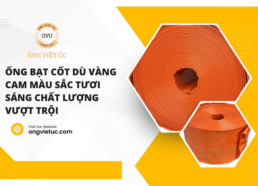 Ống bạt cốt dù vàng cam màu sắc tươi sáng chất lượng vượt trội