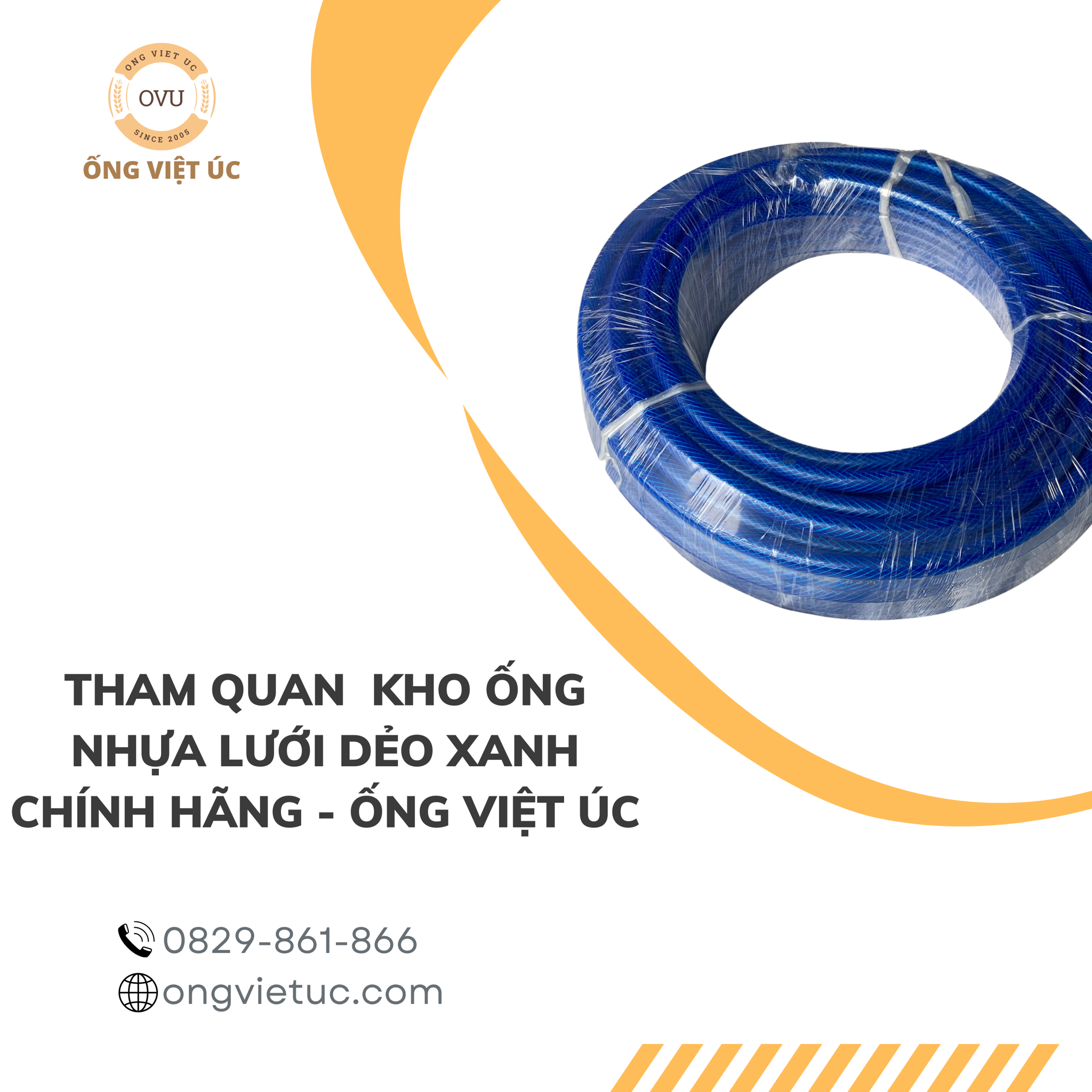 Tham quan  kho ống nhựa lưới dẻo xanh chính hãng - Ống Việt Úc