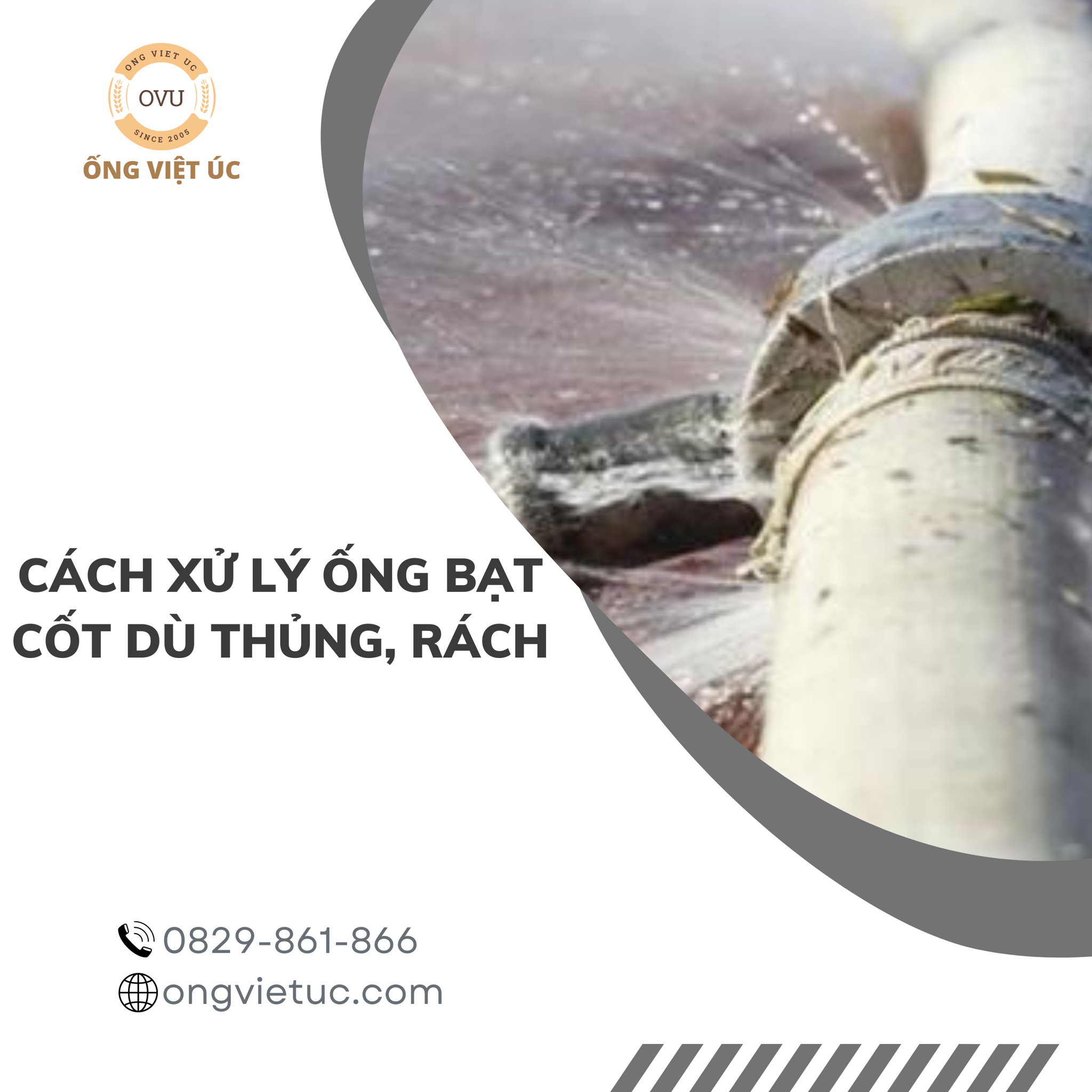 CÁCH XỬ LÝ ỐNG BẠT CỐT DÙ THỦNG, RÁCH