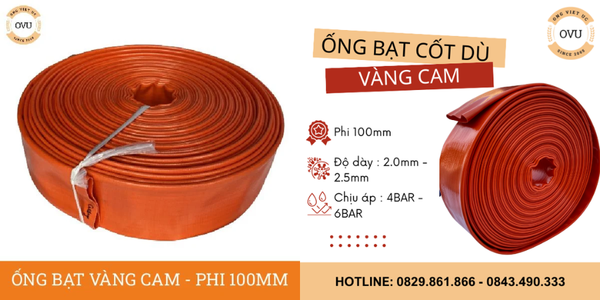Ống bạt cốt dù vàng cam – Nổi bật, bền bỉ cho mùa nắng mưa thất thường