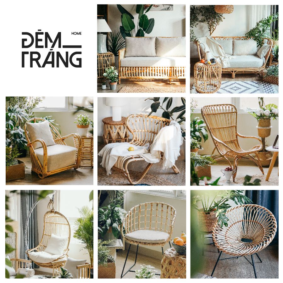 Cửa hàng nội thất may tre đan – DemTrangHome