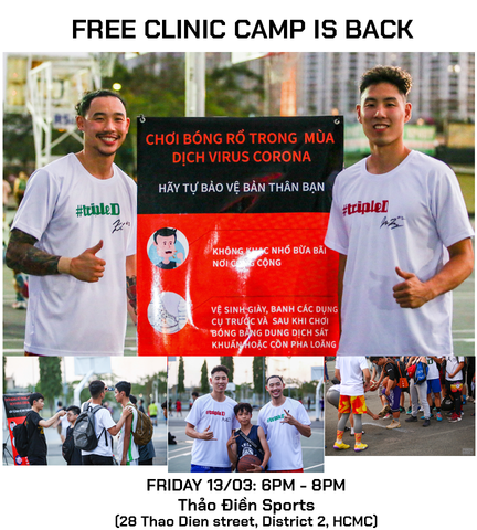 SỰ KIỆN TRIPLED BASKETBALL CAMP - Free Clinic Camp