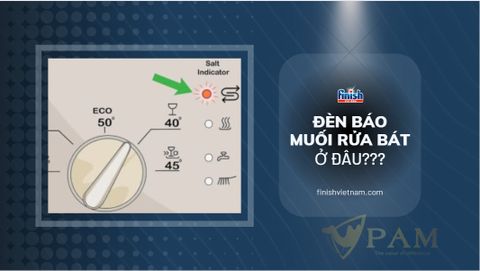 Đèn báo hết muối máy rửa bát Bosch ở chỗ nào? Khi nào thì đèn báo sẽ hiện lên.