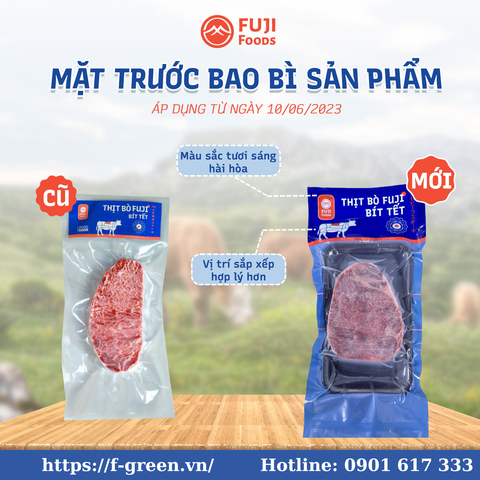 THAY ĐỔI BAO BÌ SẢN PHẨM THỊT BÒ FUJI