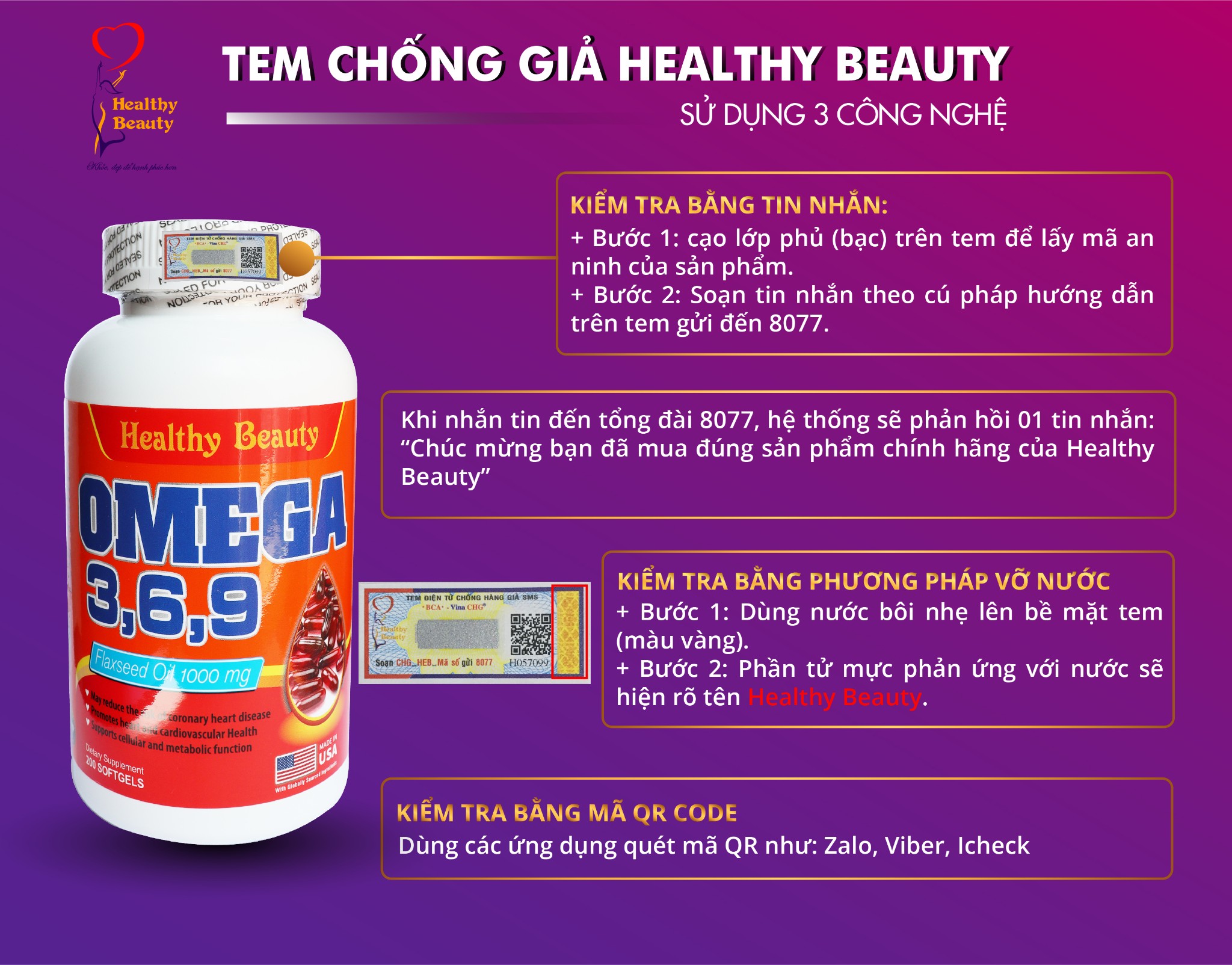 Healthy Beauty Omega 3,6,9 - Flaxseed Oil Organic 1000mg – Healthy Beauty Pharma Co.,LTD
