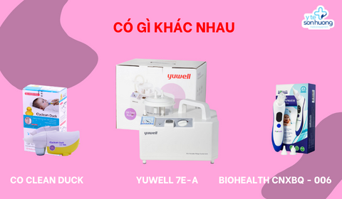 Các loại máy hút mũi, đàm nhớt phổ biến