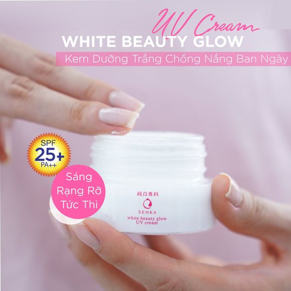 Kem Trắng Da Chống Nắng Ban Ngày Senka White Beauty Glow UV Cream SPF – Lam  Thảo Cosmetics