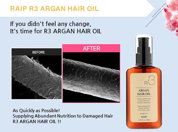 Dầu Dưỡng Giúp Hồi Phục Tóc Hư Tổn Raip R3 Argan Hair Oil - Lam Thảo Cosmetics