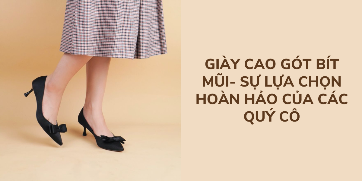 Giày Cao Gót Bít Mũi